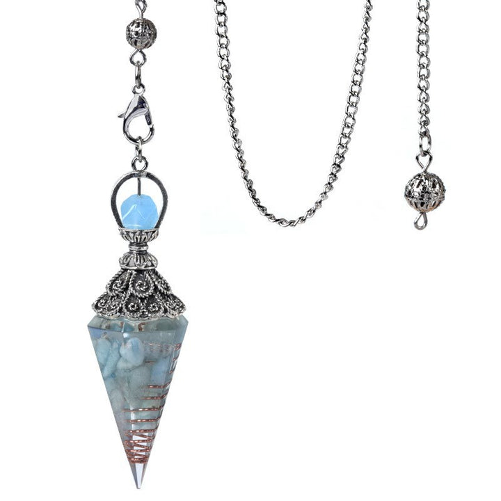 FREE Today: 10 Styles 2pcs Natural Stone Pendulum & Wooden Divination Board Set - Aquamarine - image 21