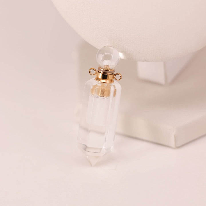 Olivenorma Hexagonal Column Essential Oil Diffuser Crystal Vial Bottle Necklace - Clear Crystal - image 9