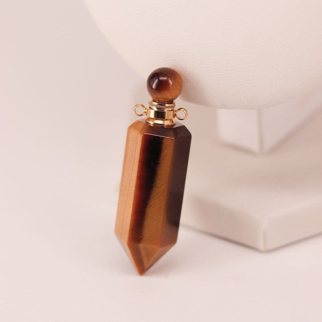 Olivenorma Hexagonal Column Essential Oil Diffuser Crystal Vial Bottle Necklace - Tiger Eye - image 21