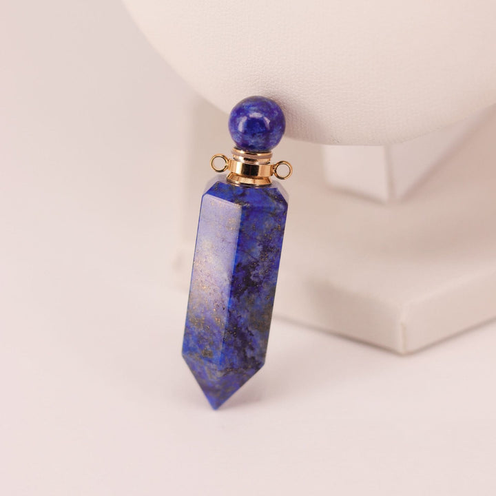 Olivenorma Hexagonal Column Essential Oil Diffuser Crystal Vial Bottle Necklace - Lapis Lazuli - image 27