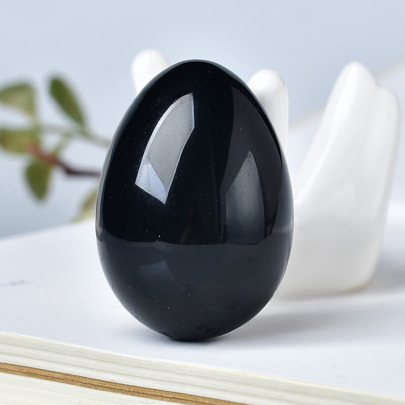 Olivenorma 35mm*50mm Natural Crystal Egg Easter Egg  - Obsidian - image 3