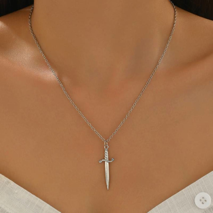 FREE Today: "Fight for your love" Heart Lock Slip Chain Heart Sword Couple Necklace Set - image 3
