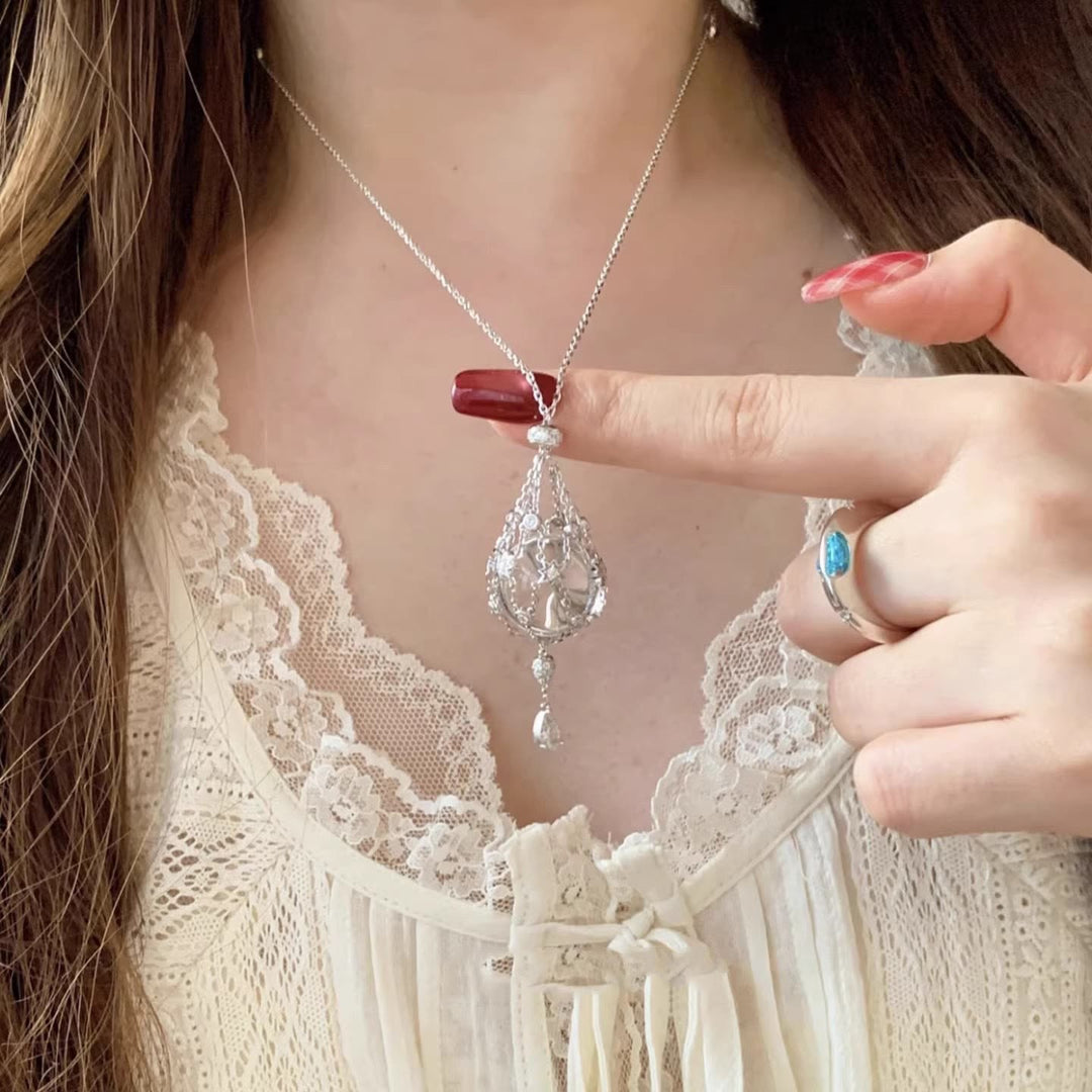 FREE Today: Dream Catcher Elegance Stunning Crystal Necklace Crystal Ball Necklace - image 2