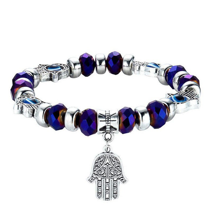 FREE Today: Evil Eye & Hamsa Protection Bracelet - Purple Bead Hamsa - image 5