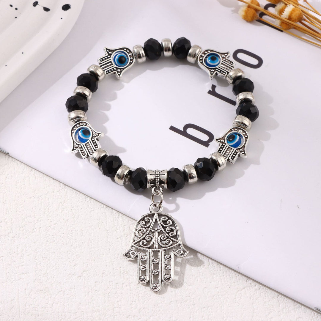 FREE Today: Evil Eye & Hamsa Protection Bracelet - Black Bead Hamsa - image 2