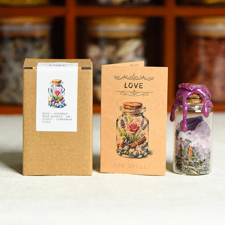 FREE Today: Witch Spellwork Intension Love Spell Jar Beauty Spelljar Success Spell Jar - LOVE Spelljar (Amethyst+Rose Quartz+Rose + Lavender + Cinnamon) - image 0