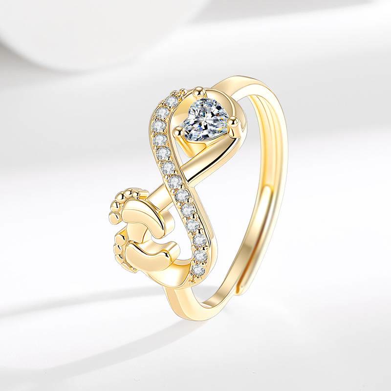 FREE Today: Meaningful Memory Rings for Beloved Angels Baby Ring with Heart Design For Mom Mother's Day Gift - image 3