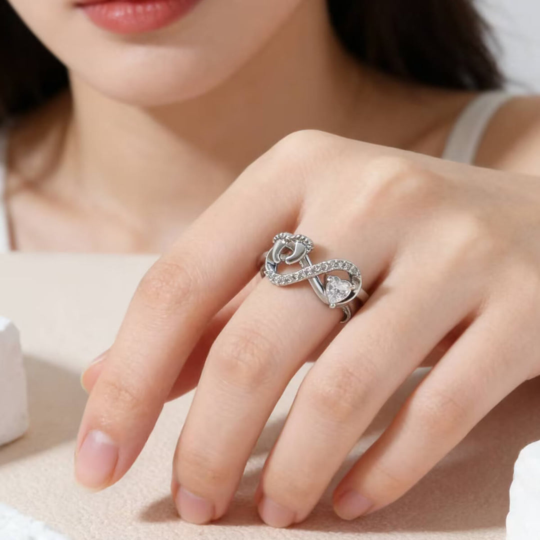 FREE Today: Meaningful Memory Rings for Beloved Angels Baby Ring with Heart Design For Mom Mother's Day Gift - image 5