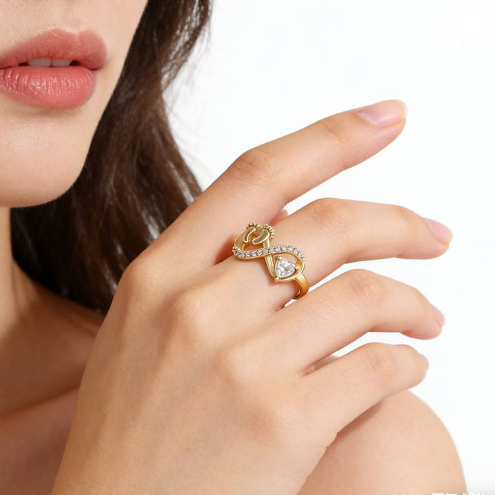 FREE Today: Meaningful Memory Rings for Beloved Angels Baby Ring with Heart Design For Mom Mother's Day Gift - image 2