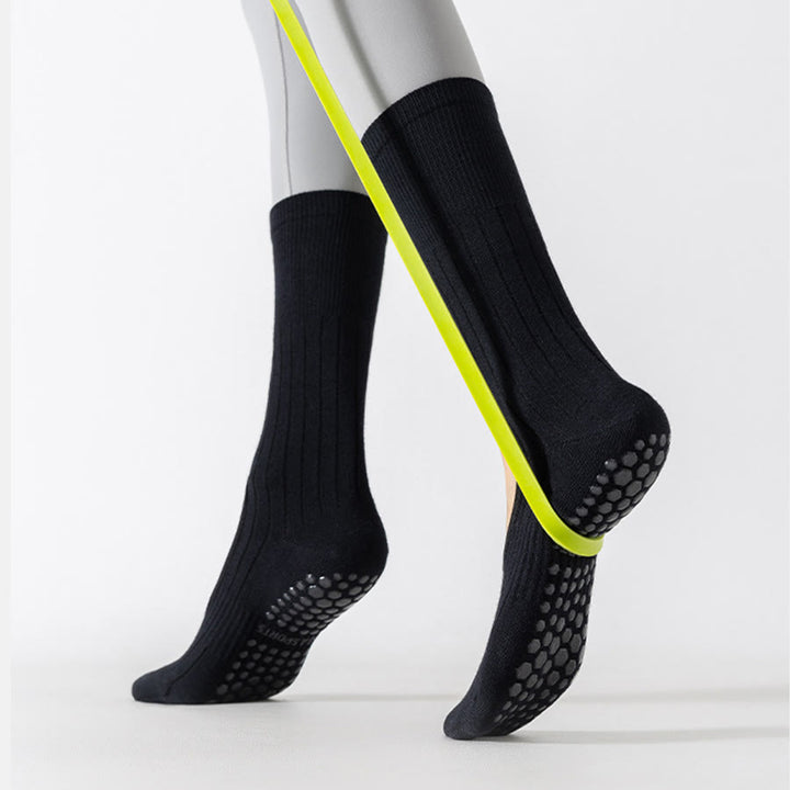 Olivenorma Mid-Calf Full-Toe Non-Slip Grip Cotton Pilates Comfort Training Women's Yoga Socks - image 7