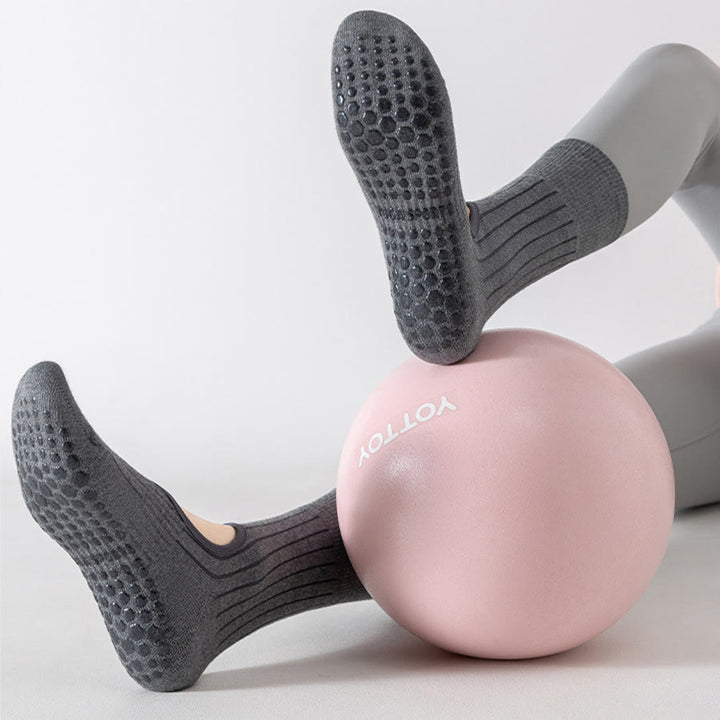 Olivenorma Mid-Calf Full-Toe Non-Slip Grip Cotton Pilates Comfort Training Women's Yoga Socks - image 4