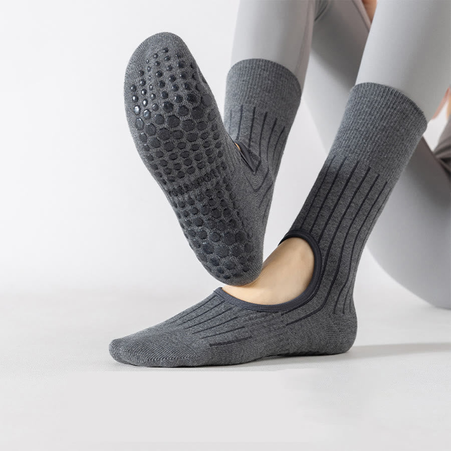 Olivenorma Mid-Calf Full-Toe Non-Slip Grip Cotton Pilates Comfort Training Women's Yoga Socks - image 0