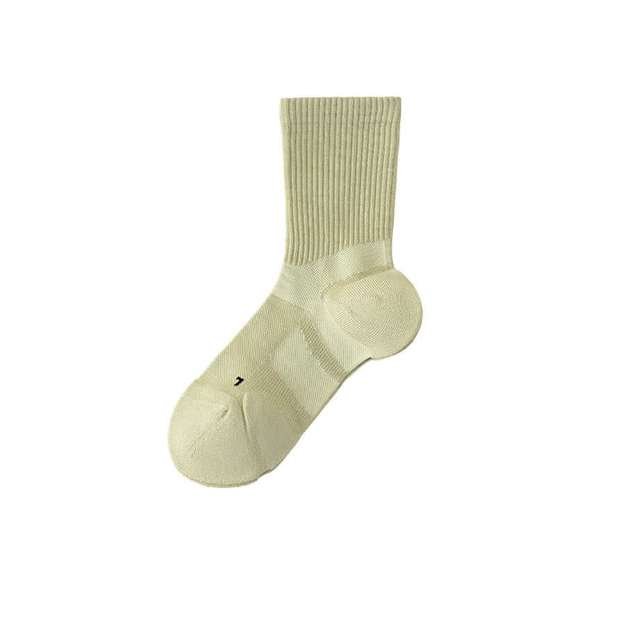 Olivenorma Mid-Calf Full-Coverage Breathable Comfort Anti-Friction Workout Grip Pilates Barre Women's Yoga Socks - Green - 10 Pairs - image 8