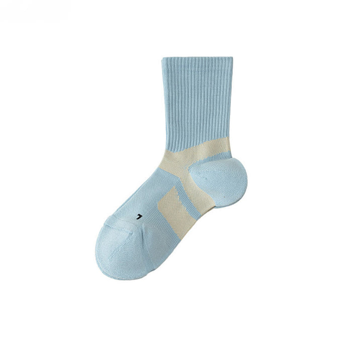 Olivenorma Mid-Calf Full-Coverage Breathable Comfort Anti-Friction Workout Grip Pilates Barre Women's Yoga Socks - Blue - 10 Pairs - image 9