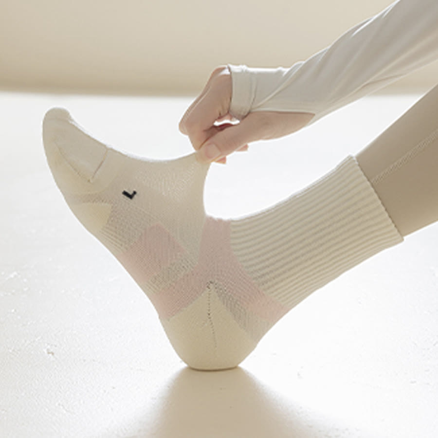 Olivenorma Mid-Calf Full-Coverage Breathable Comfort Anti-Friction Workout Grip Pilates Barre Women's Yoga Socks - image 4