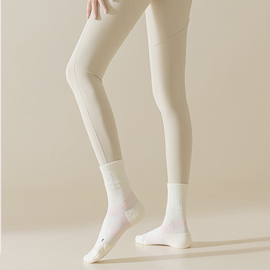 Olivenorma Mid-Calf Full-Coverage Breathable Comfort Anti-Friction Workout Grip Pilates Barre Women's Yoga Socks - image 3