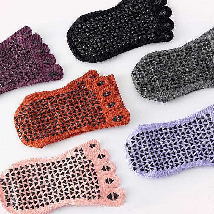 Olivenorma Mid-Calf Five-Toe Cotton Breathable Anti-Slip Comfort Training Grip Women's Yoga Socks - image 14