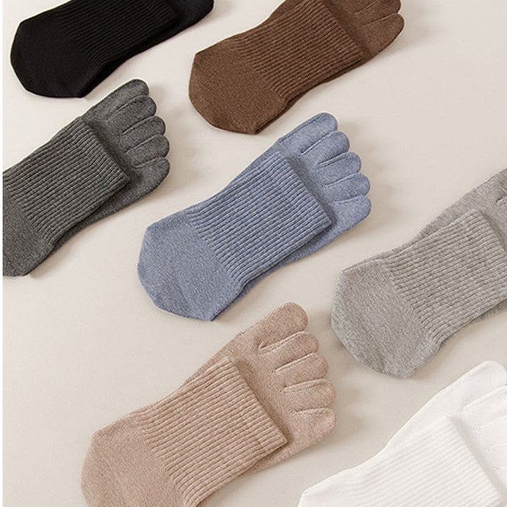 Olivenorma 100% Cotton Five-Toe Anti-Odor Breathable Non-Slip Training Men's Yoga Socks - image 2