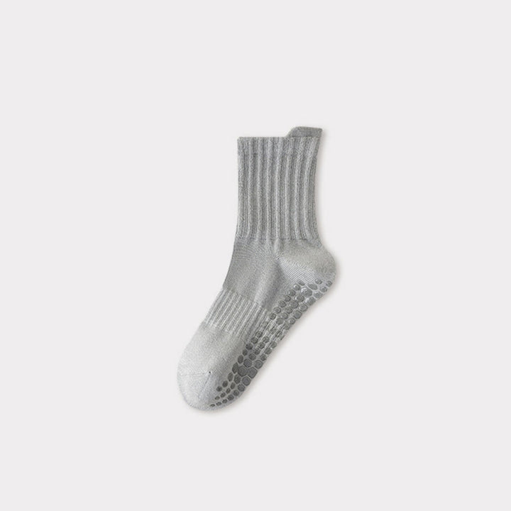 Olivenorma Professional Training Full-Toe Cotton Blend Anti-Slip Supportive Men's Yoga Socks - Light Gray - US 6.5-10 - 10Pairs - image 6