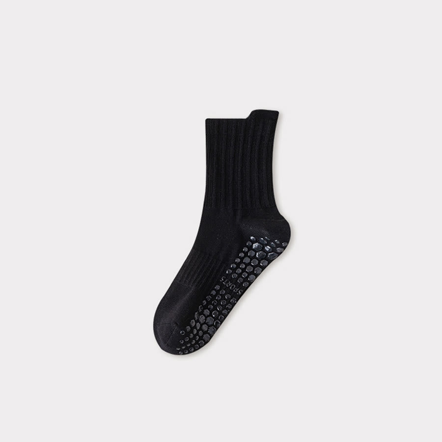 Olivenorma Professional Training Full-Toe Cotton Blend Anti-Slip Supportive Men's Yoga Socks - Black - US 6.5-10 - 10Pairs - image 11