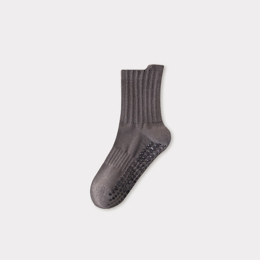 Olivenorma Professional Training Full-Toe Cotton Blend Anti-Slip Supportive Men's Yoga Socks - Light Brown - US 6.5-10 - 10Pairs - image 7