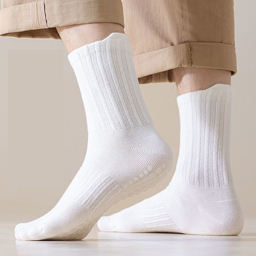 Olivenorma Professional Training Full-Toe Cotton Blend Anti-Slip Supportive Men's Yoga Socks - image 4