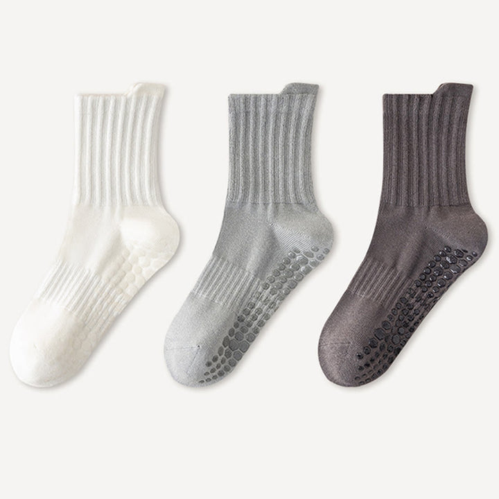 Olivenorma Professional Training Full-Toe Cotton Blend Anti-Slip Supportive Men's Yoga Socks - image 5