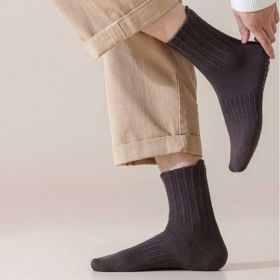 Olivenorma Professional Training Full-Toe Cotton Blend Anti-Slip Supportive Men's Yoga Socks - image 9