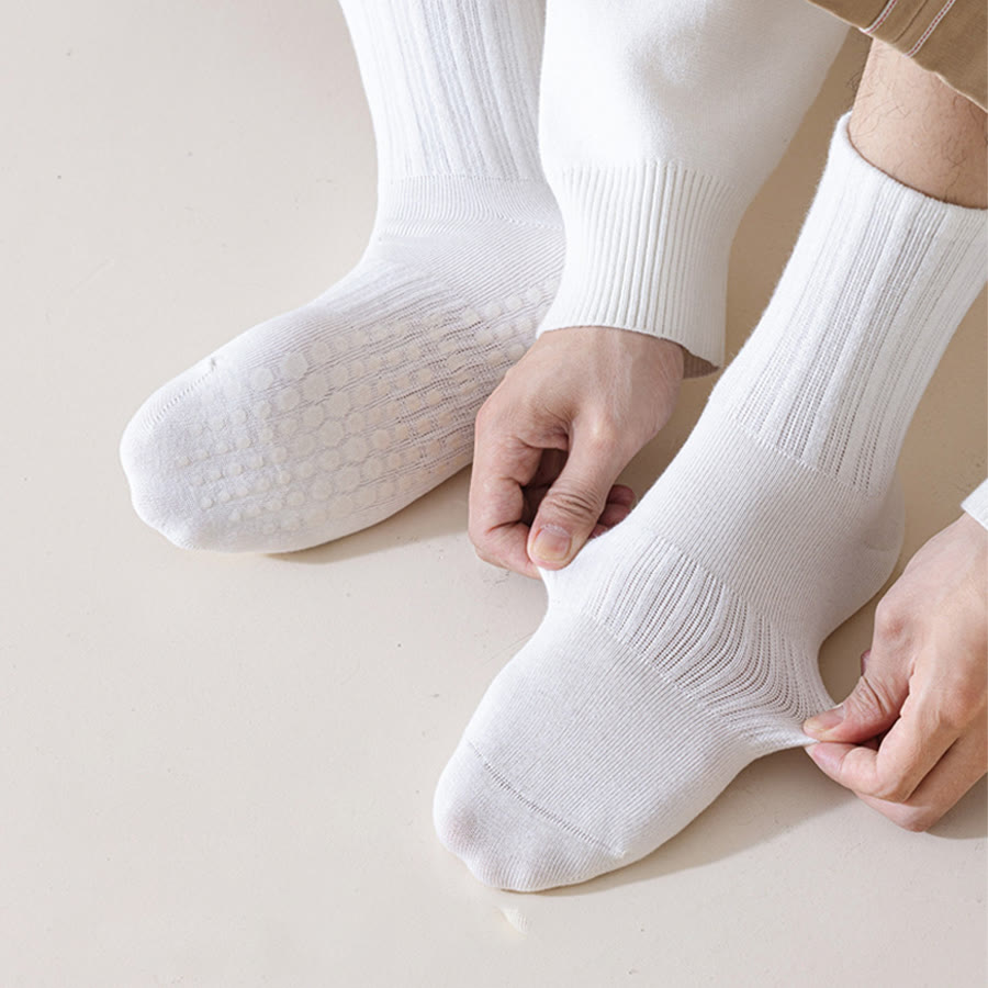 Olivenorma Professional Training Full-Toe Cotton Blend Anti-Slip Supportive Men's Yoga Socks - image 3