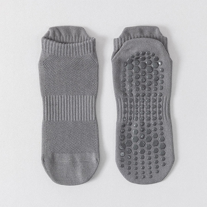 Olivenorma Full-Toe Cotton Comfort Anti-Slip Breathable Everyday Training Men's Yoga Socks - Medium Gray - 10Pairs - image 12