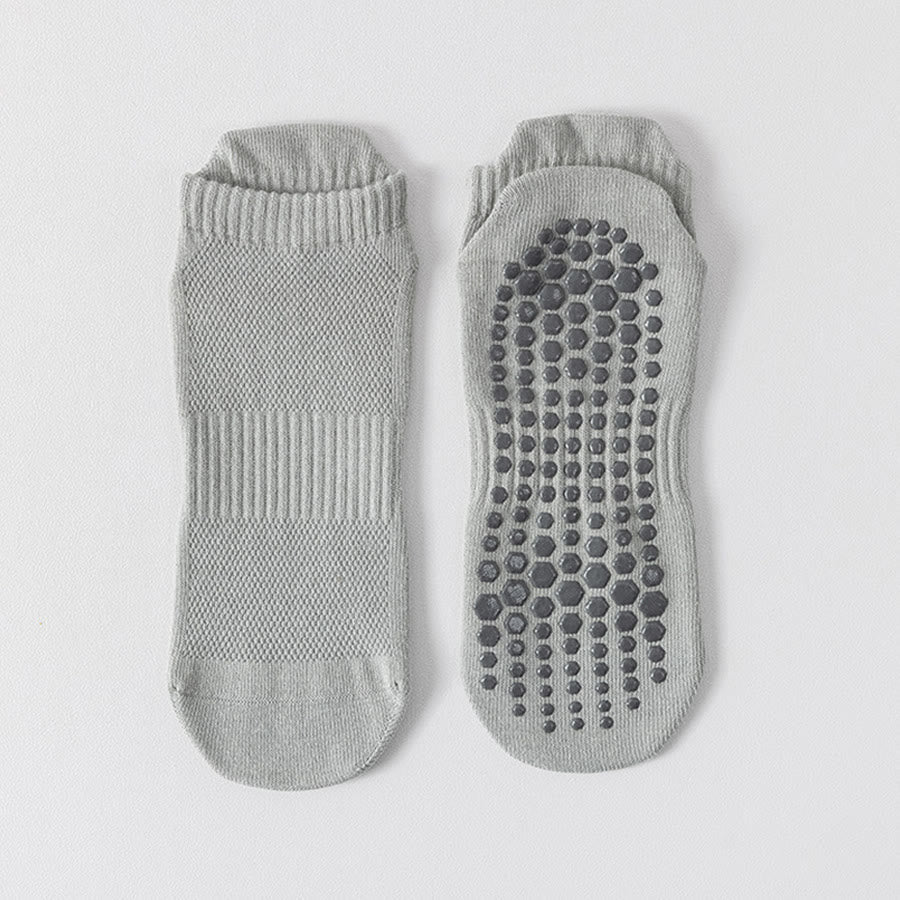 Olivenorma Full-Toe Cotton Comfort Anti-Slip Breathable Everyday Training Men's Yoga Socks - Light Gray - 10Pairs - image 11