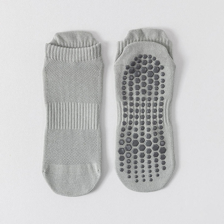 Olivenorma Full-Toe Cotton Comfort Anti-Slip Breathable Everyday Training Men's Yoga Socks - Light Gray - 10Pairs - image 11