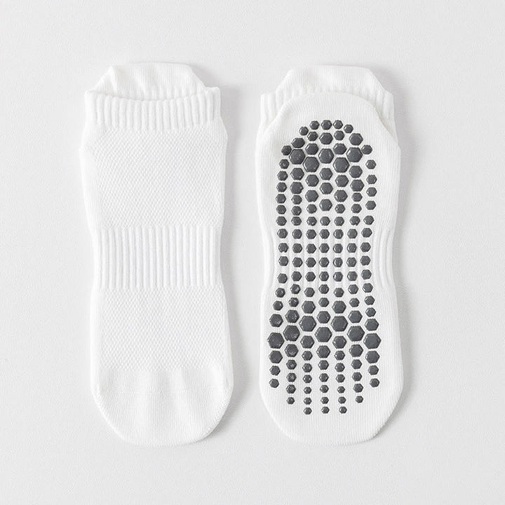 Olivenorma Full-Toe Cotton Comfort Anti-Slip Breathable Everyday Training Men's Yoga Socks - White - 10Pairs - image 4