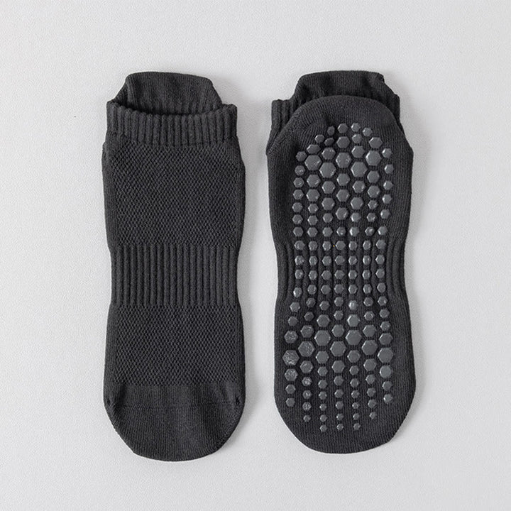 Olivenorma Full-Toe Cotton Comfort Anti-Slip Breathable Everyday Training Men's Yoga Socks - Dark Gray - 10Pairs - image 13