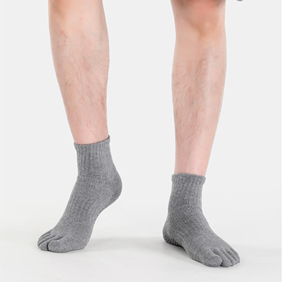 Olivenorma Low-Cut Five-Toe Breathable Non-Slip Athletic Training Comfort Men's Yoga Socks - Grey - US 9-12 - 10Pairs - image 0