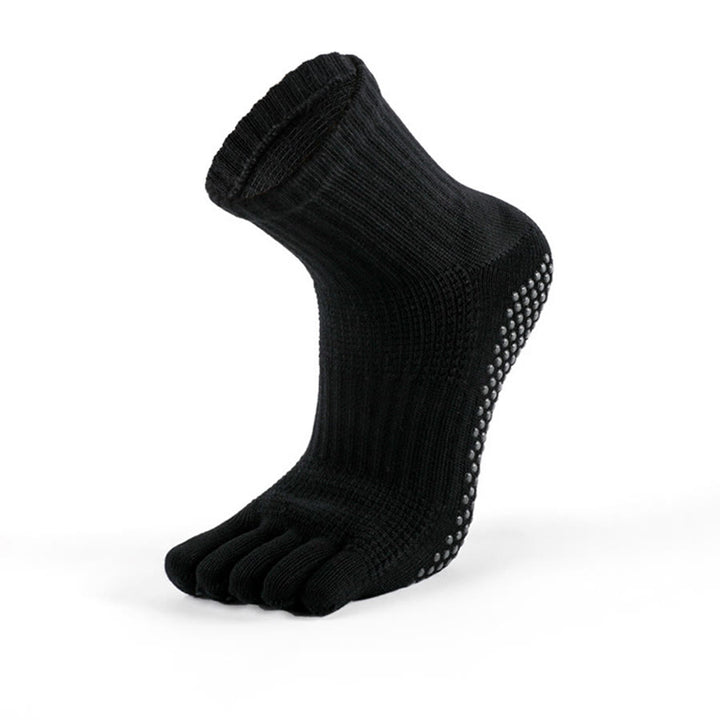 Olivenorma Low-Cut Five-Toe Breathable Non-Slip Athletic Training Comfort Men's Yoga Socks - Black - US 9-12 - 10Pairs - image 4