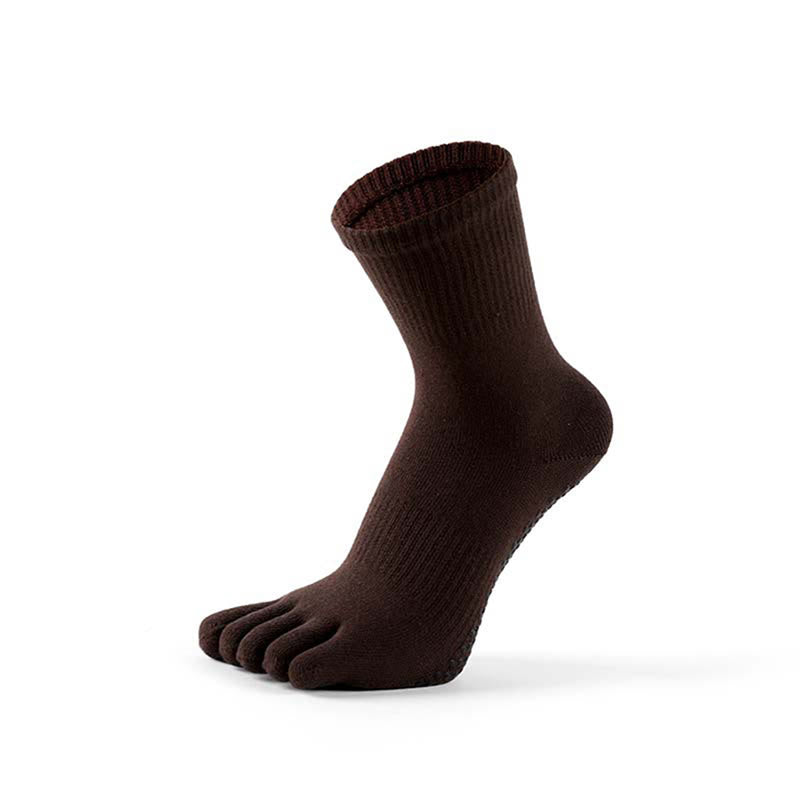 Olivenorma Cotton Blend Five-Toe Breathable Anti-Odor Non-Slip Performance Men's Yoga Socks - image 3