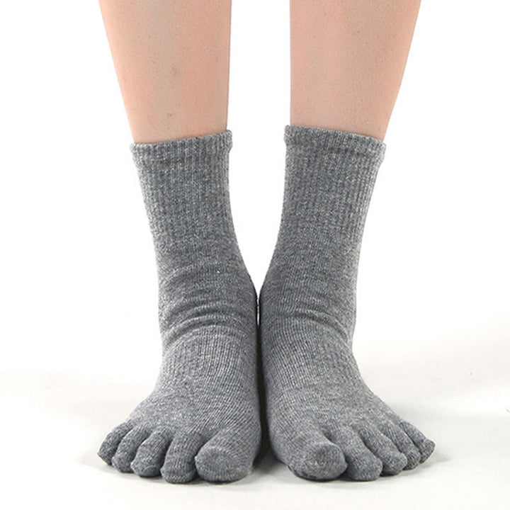 Olivenorma Cotton Blend Five-Toe Breathable Anti-Odor Non-Slip Performance Men's Yoga Socks - image 9