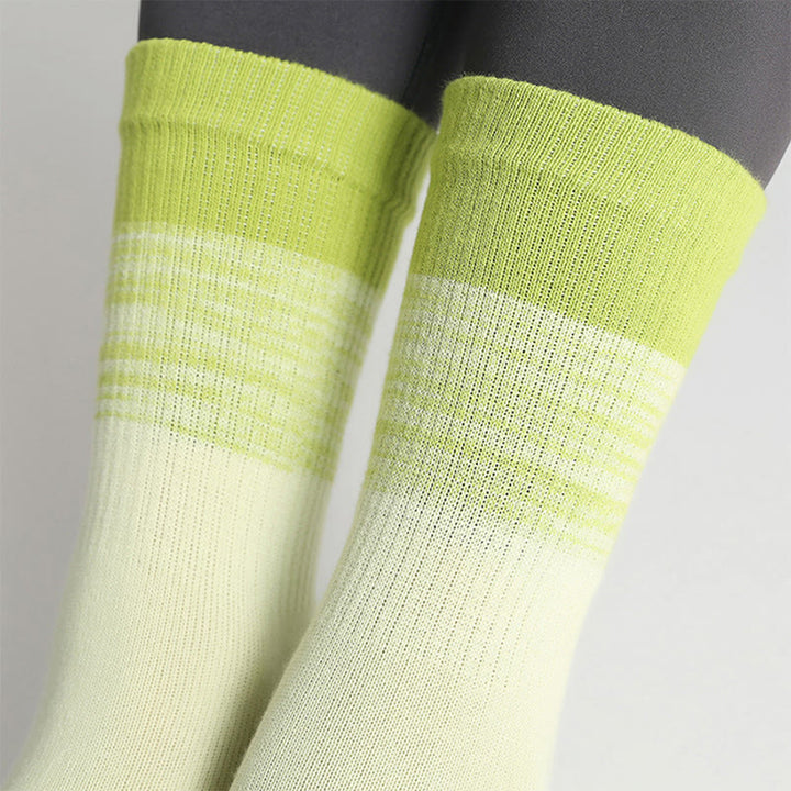 Olivenorma Gradient Five-Toe Non-Slip Cotton Yoga Grip Socks Breathable Sweat-Wicking Pilates Barre Fitness Women's Yoga Socks - image 2