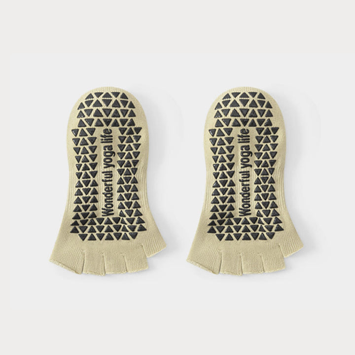 Olivenorma Open-Back Five-Toe Wrap Strap Anti-Slip Breathable Cotton Workout Grip Women's Yoga Socks - image 1