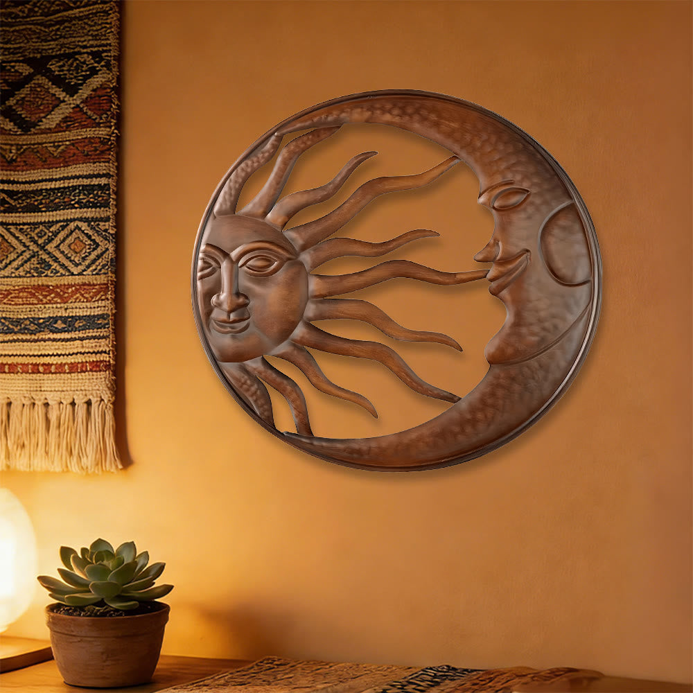 Olivenorma Spiritual Sun Moon Metal Wall Decor - image 4