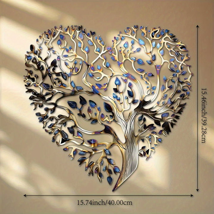 Olivenorma Heart Shaped Tree Of Life Metal Wall Decor - image 3