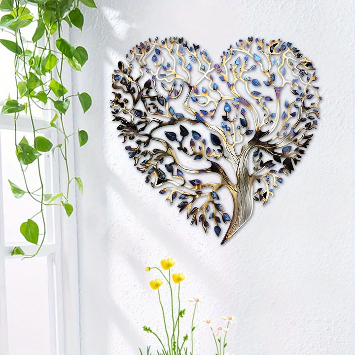 Olivenorma Heart Shaped Tree Of Life Metal Wall Decor - image 1
