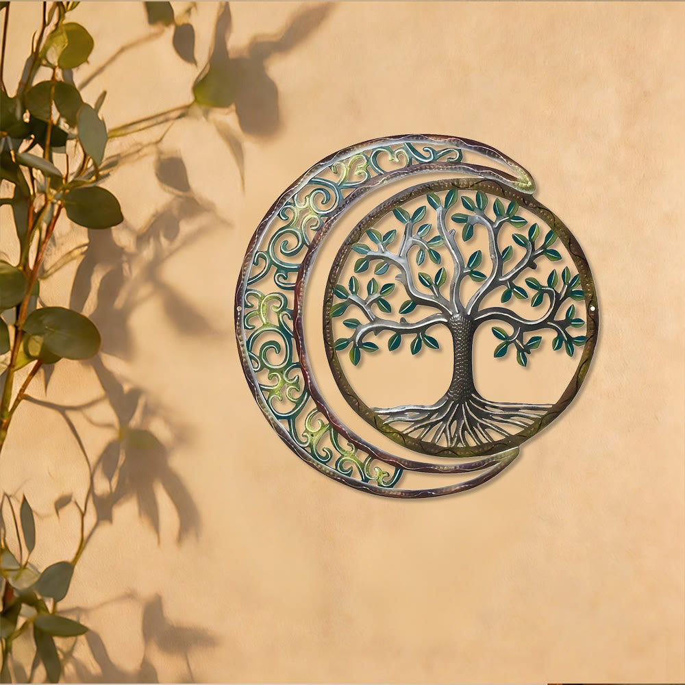 Olivenorma Crescent Moon Tree Of Life Metal Wall Decor - image 3
