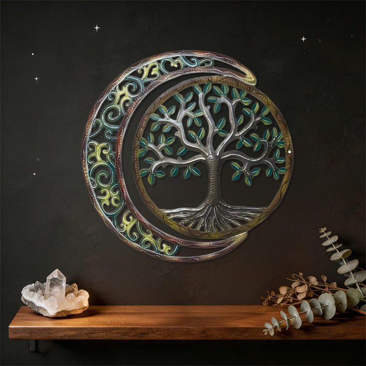 Olivenorma Crescent Moon Tree Of Life Metal Wall Decor - image 4