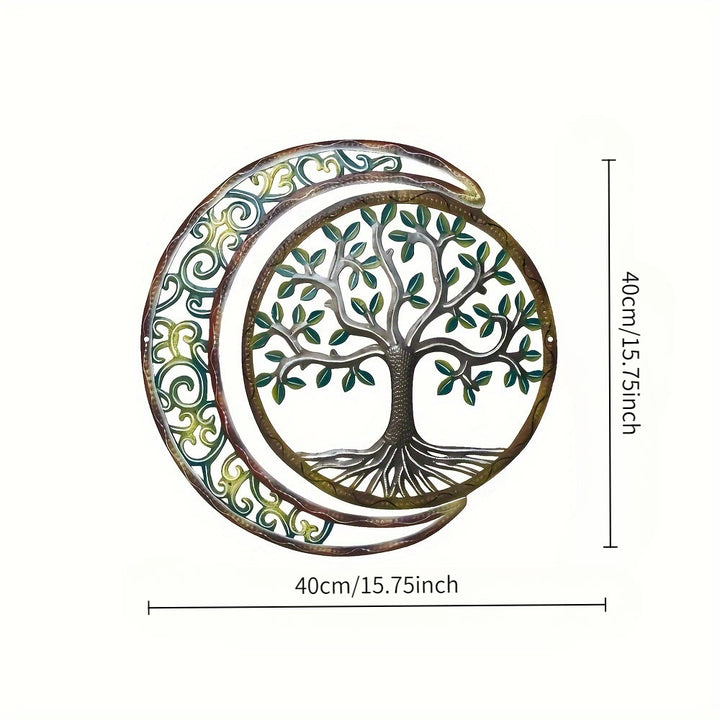 Olivenorma Crescent Moon Tree Of Life Metal Wall Decor - image 1