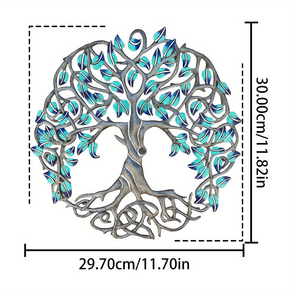 Olivenorma Turquoise Tree Of Life Metal Wall Decor - image 1