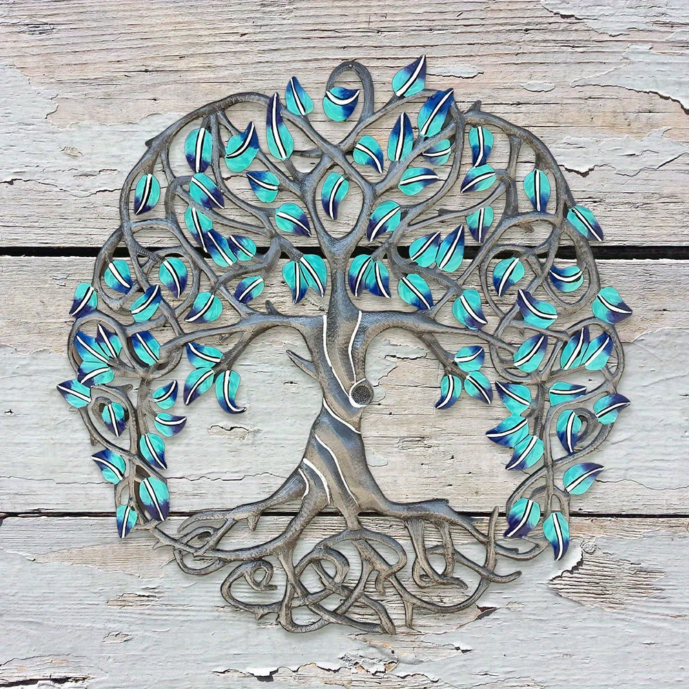 Olivenorma Turquoise Tree Of Life Metal Wall Decor - image 3