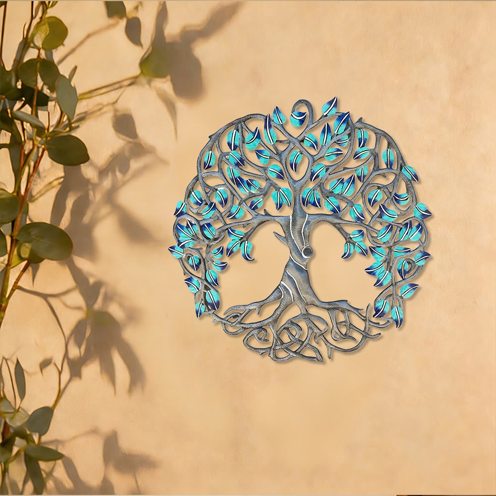 Olivenorma Turquoise Tree Of Life Metal Wall Decor - image 4