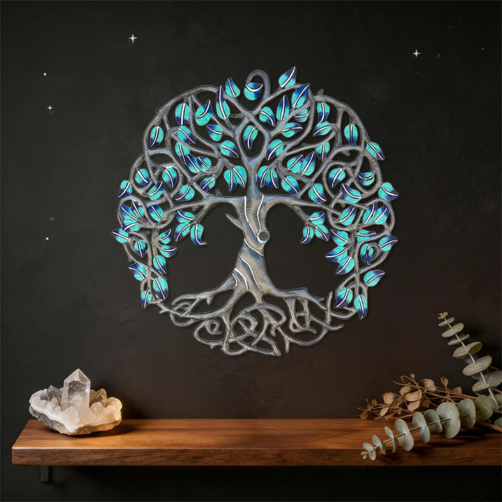 Olivenorma Turquoise Tree Of Life Metal Wall Decor - image 2
